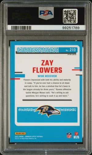 2023 Panini Donruss Optic Zay Flowers Stars Rookie SSP back