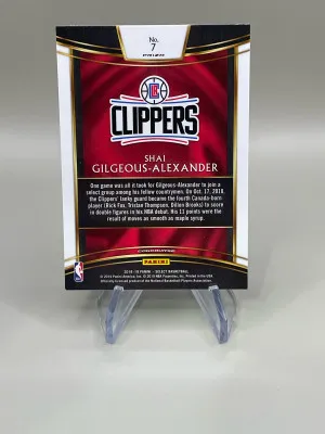 2018 Panini Select Shai Gilgeous Alexander Silver Prizm Rookie Concourse back
