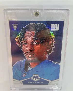 2024 Mosaic Football Malik Nabers Micro Mosaic Rookie front