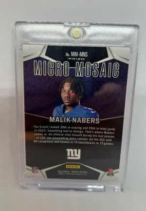 2024 Mosaic Football Malik Nabers Micro Mosaic Rookie back