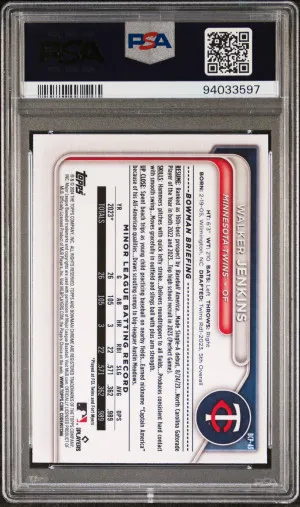 2024 Bowman Mega Box Chrome Prospects Walker Jenkins back