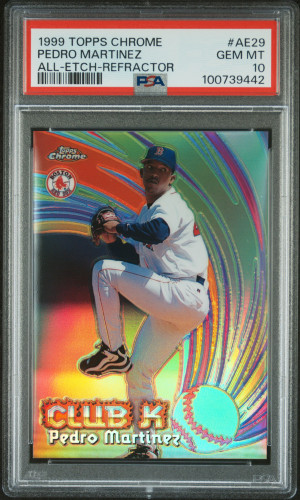 1999 Topps Chrome All-Etch Pedro Martinez All-Etch-Refractor front