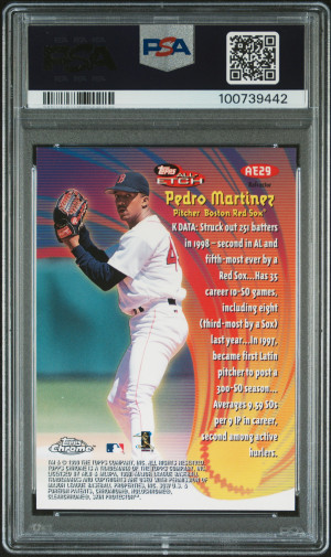 1999 Topps Chrome All-Etch Pedro Martinez All-Etch-Refractor back