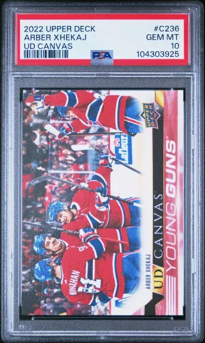 2022 Upper Deck #C236 Arber Xhekaj UD Canvas PSA 10 front