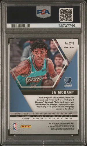 2019 Panini Mosaic Ja Morant Red Wave Rookie back