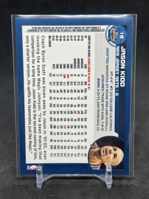 Jason Kidd 2002-03 Topps Chrome White Refractor /249 #18 Nets back