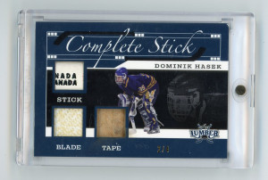 2021-22 Leaf Lumber #CS-DH2 Dominik Hasek Complete Stick 2/4 front