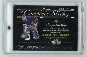 2021-22 Leaf Lumber #CS-DH2 Dominik Hasek Complete Stick 2/4 back