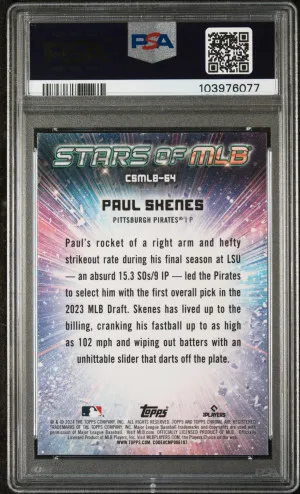 2024 Topps Stars Of Mlb Chrome Paul Skenes Update back