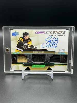 Sidney Crosby Complete Sticks Signatures back