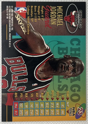 1997-98 skybox metal universe Michael Jordan back