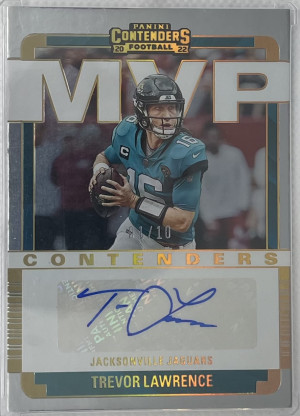 2022 Contenders Trevor Lawrence gold auto 1/10 front