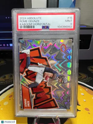 2024 Panini Rome Odunze Kaboom SSP Case Hit RC - Chicago Bears #15 PSA 9 front