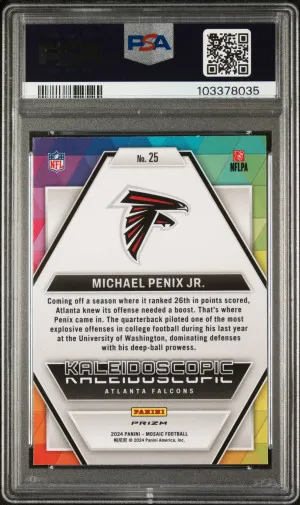 2024 Panini Mosaic Kaleidoscopic Michael Penix Jr SSP Rookie RC back