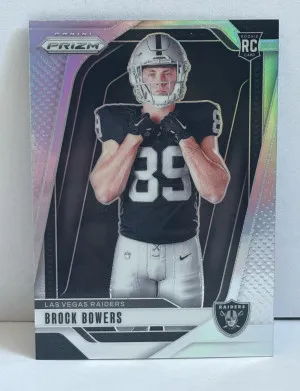 2024 Brock Bowers Silver Prizm Variation #9 front