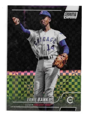 2022 Stadium Club Chrome X-Fractors #20 Ernie Banks - Chicago Cubs front