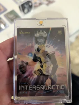 2024 Score JJ McCarthy Intergalactic "case hit" front