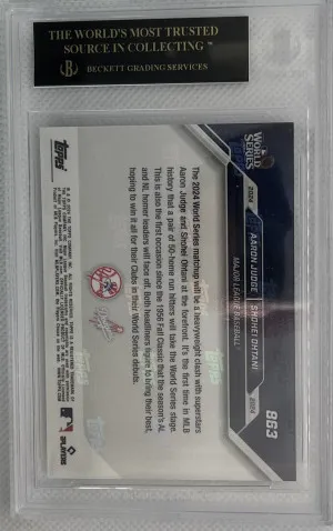 2024 Topps Now Judge/Ohtani #863 BGS 10 black label back
