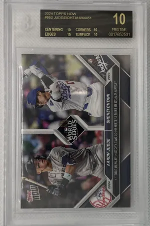 2024 Topps Now Judge/Ohtani #863 BGS 10 black label front