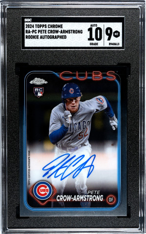 2024 Topps Chrome Pete Crow-Armstrong Rookie Auto front