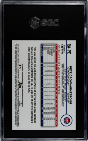 2024 Topps Chrome Pete Crow-Armstrong Rookie Auto back
