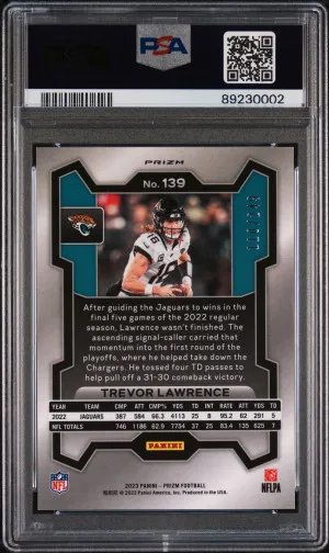 2023 Panini Prizm Trevor Lawrence Orange Prizm back