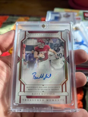 2024 National Treasures Baker Mayfield Treasured Moments auto /10 front