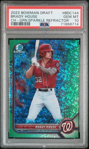 2022 Bowman Draft Brady House Ch-Grn.sparkle Refractor front