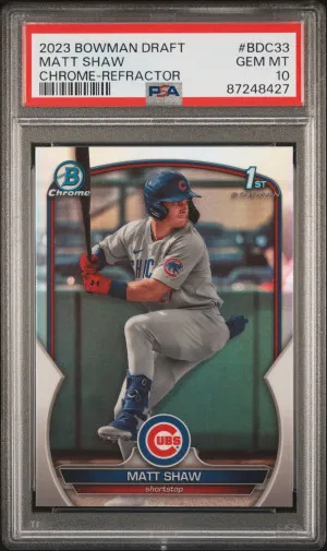 2023 Bowman Draft Matt Shaw Chrome-Refractor front
