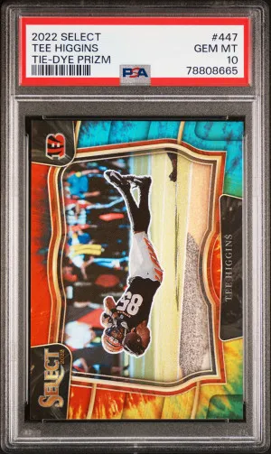 2022 Panini Select Tee Higgins Tie-Dye Prizm front