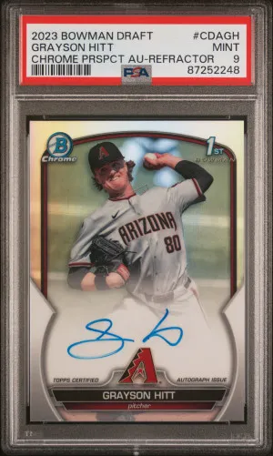 2023 Bowman Draft Chrome Prospect Autograph Grayson Hitt Chrome Prspct Au-Refractor front