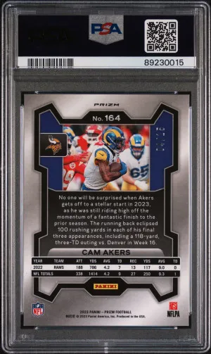 2023 Panini Prizm Cam Akers Navy Camo back