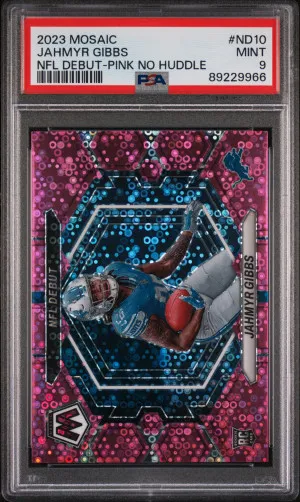 2023 Panini Mosaic Nfl Debut Jahmyr Gibbs Nfl Debut-Pink No Huddle front