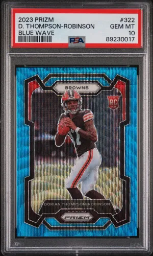 2023 Panini Prizm D. Thompson-Robinson Blue Wave front
