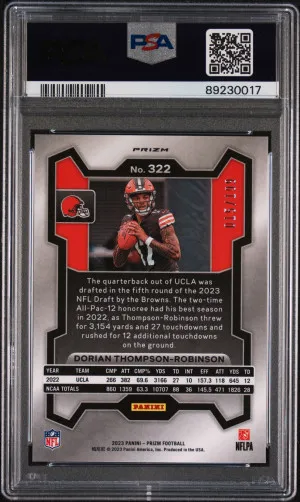 2023 Panini Prizm D. Thompson-Robinson Blue Wave back