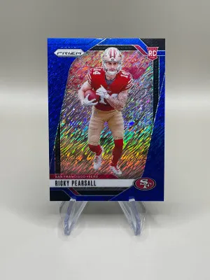 2024 Panini Prizm Ricky Pearsall FOTL Blue Shimmer /25 Rookie front