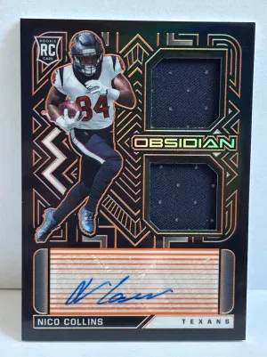 2021 Nico Collins Obsidian Dual RPA /99 RC front