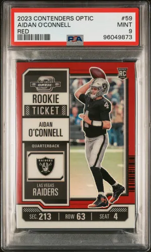2023 Panini Contenders Optic Aidan O'connell Red front