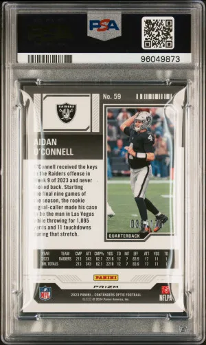 2023 Panini Contenders Optic Aidan O'connell Red back