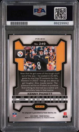 2023 Panini Prizm Kenny Pickett Autograph back