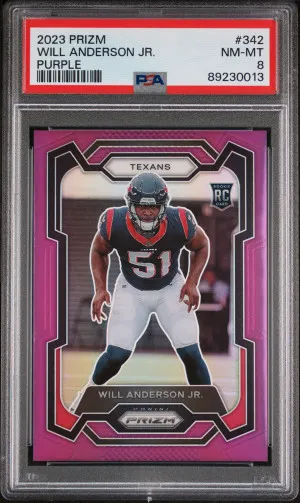 2023 Panini Prizm Will Anderson Jr. Purple Prizm front