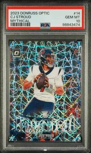 2023 Panini Donruss Optic Mythical CJ Stroud Rookie SSP front