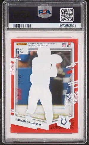 2023 Panini Clearly Donruss Anthony Richardson Red Rookie /49 back