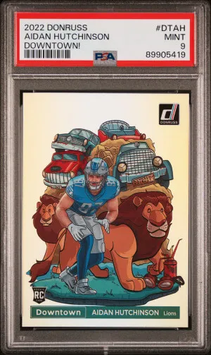 2022 Panini Donruss Downtown Aidan Hutchinson Downtown! front