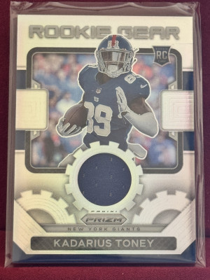 2021 Panini Prizm Kadarius Toney #RG-12 Silver Rookie Gear front