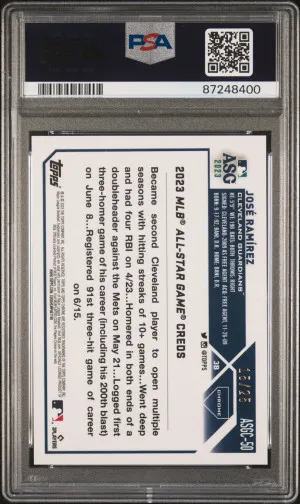 2023 Topps Chrome Update 2023 All-Star Game Jose Ramirez 2023 All-Star Game-Org Ref back