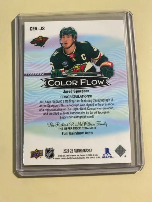 Jared Spurgeon 24-25 Allure Full Rainbow Auto back