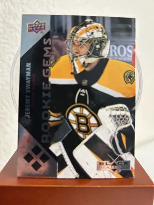 2021-22 Black Diamond, Rookie Gems, Jeremy Swayman, Boston Bruins, /99 front