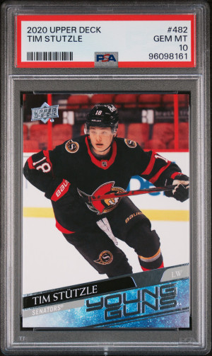 2020-21 Upper Deck Series 2 Tim Stutzle Young Guns #482 front