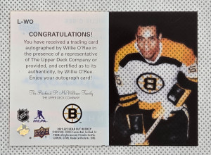 2023-24 Upper Deck Clear Cut - 2021-22 Update NHL Legends Signatures /49 back